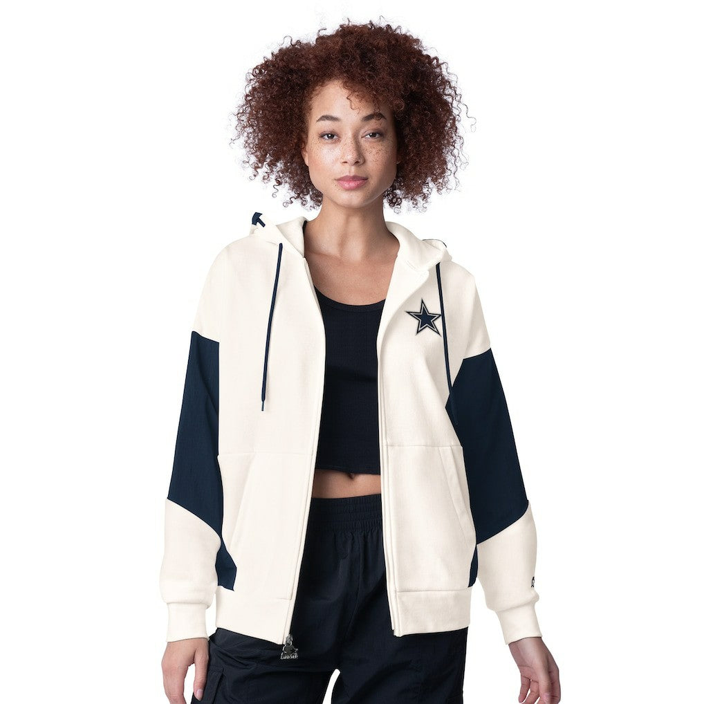 Dallas Cowboys Starter Women's Scrimmage Full-Zip Hoodie White