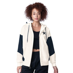 Dallas Cowboys Starter Women's Scrimmage Full-Zip Hoodie White