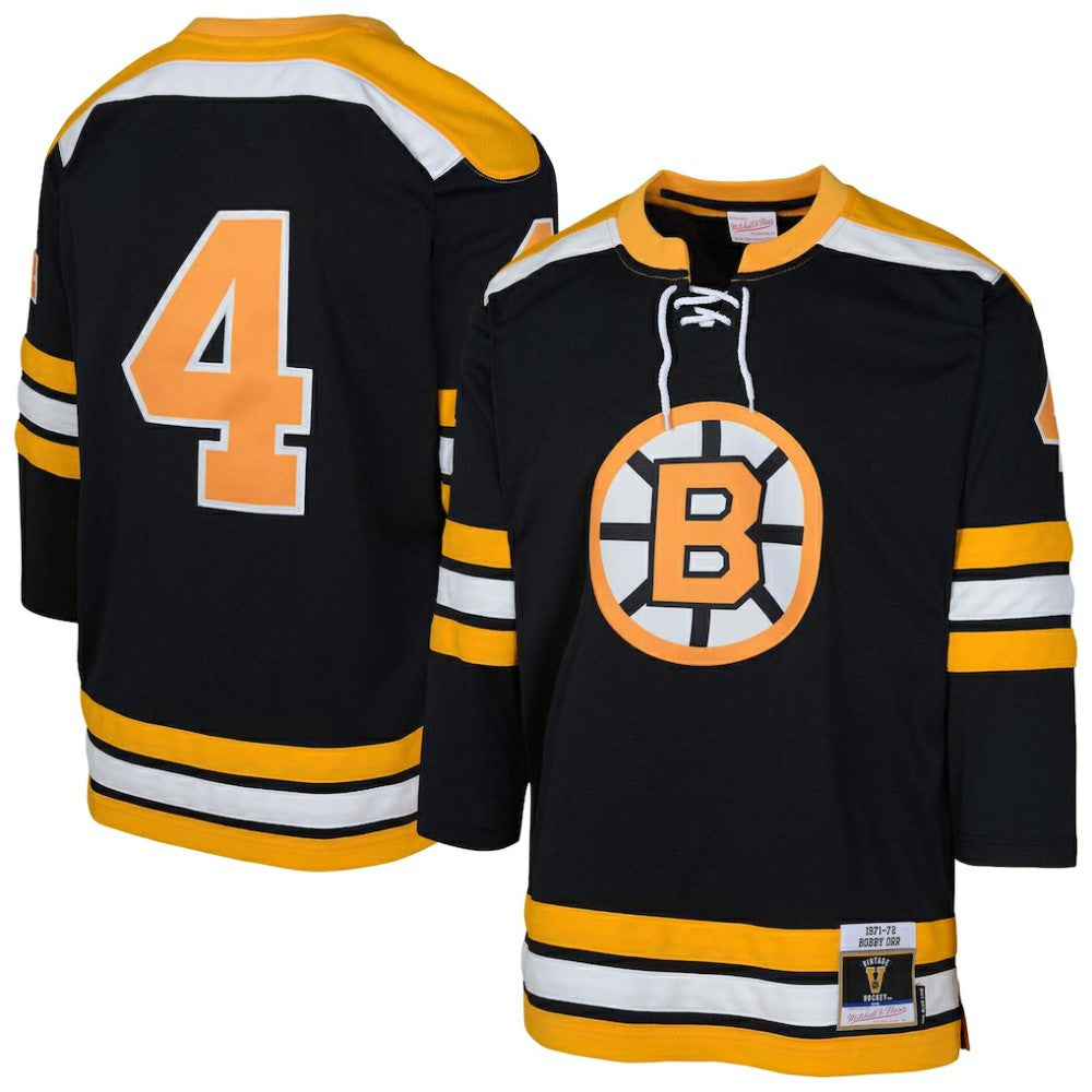 NHL Bobby Orr Boston Bruins Mitchell & Ness Youth  Power Play Player Jersey - Black