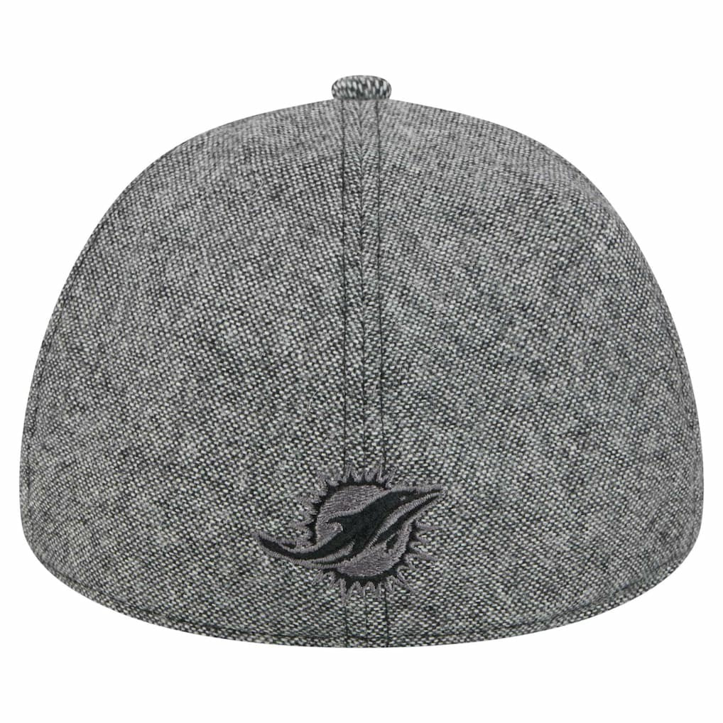 Miami Dolphins New Era Peaky Duckbill Fitted Hat Gray