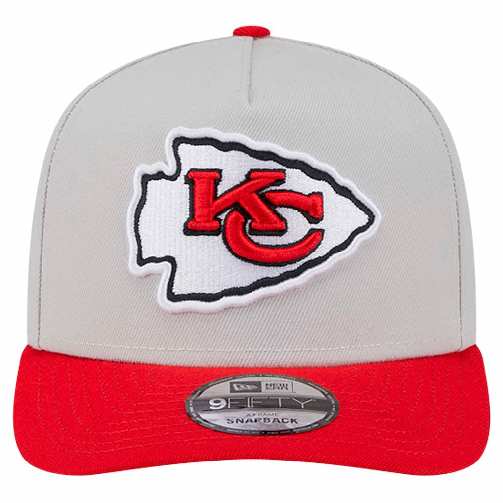 Kansas City Chiefs New Era Decent 9FIFTY A-Frame Snapback Hat Stone