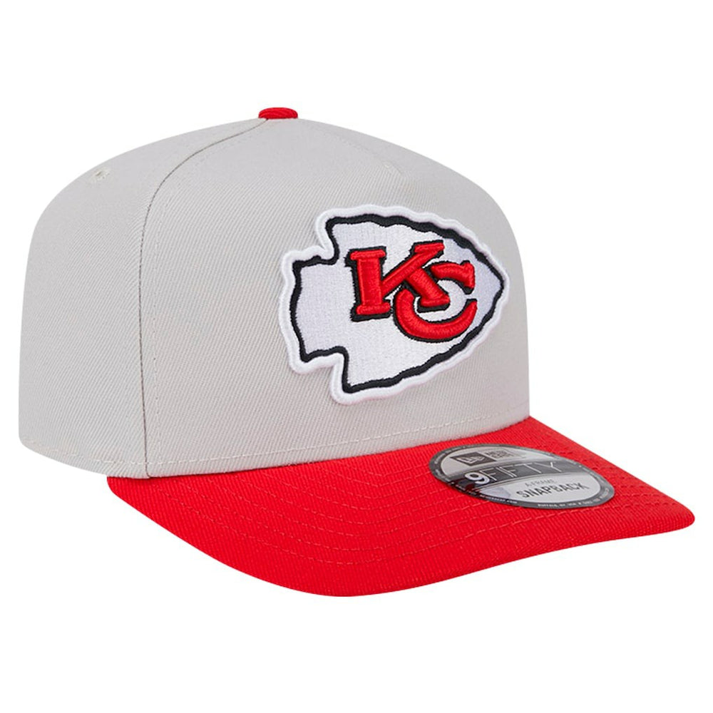 Kansas City Chiefs New Era Decent 9FIFTY A-Frame Snapback Hat Stone