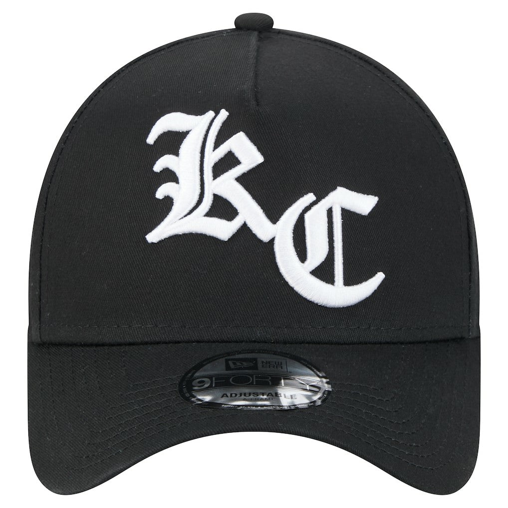 Kansas City Chiefs New Era Mystic 9FORTY A-Frame Adjustable Hat Black