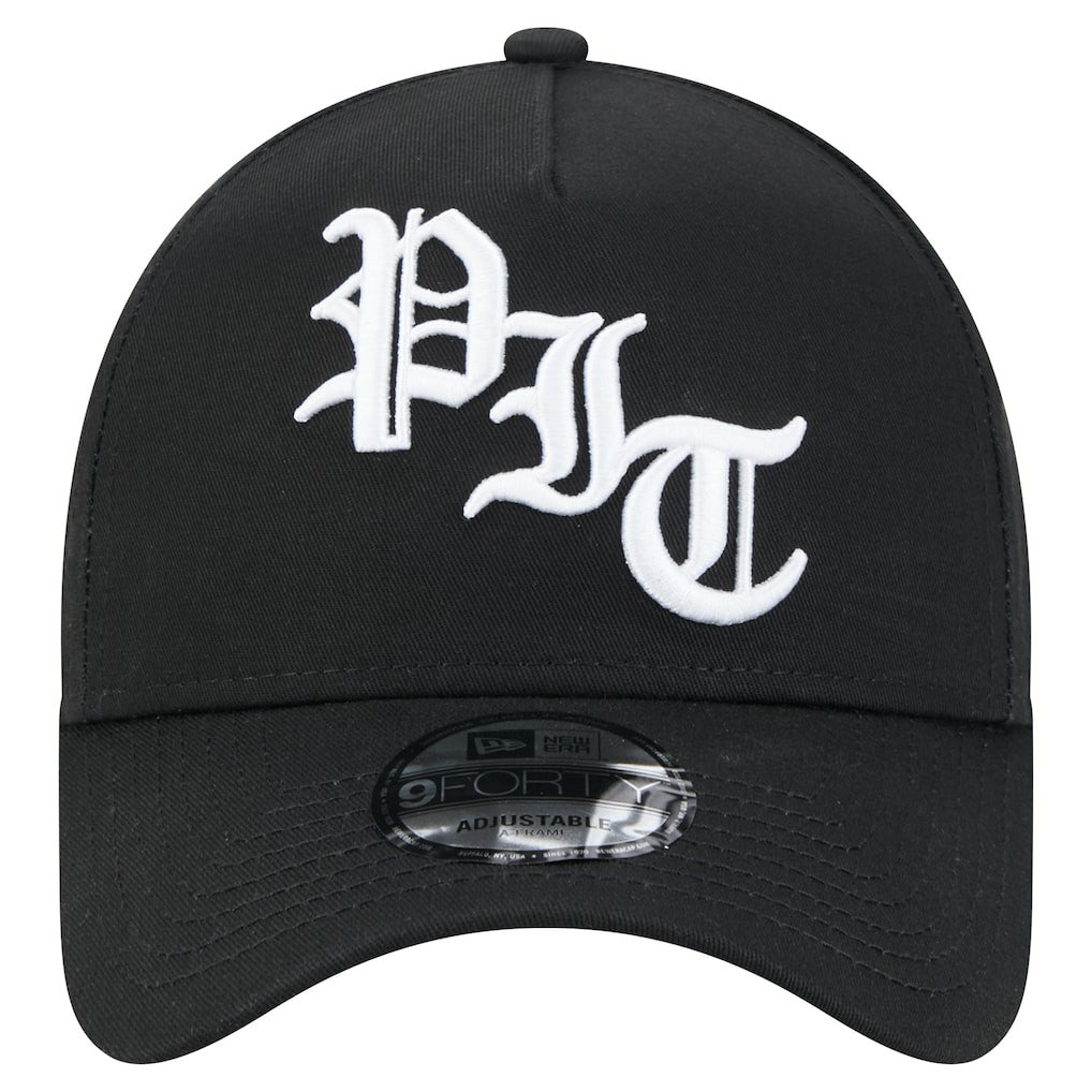 Pittsburgh Steelers New Era Mystic 9FORTY A-Frame Adjustable Hat Black