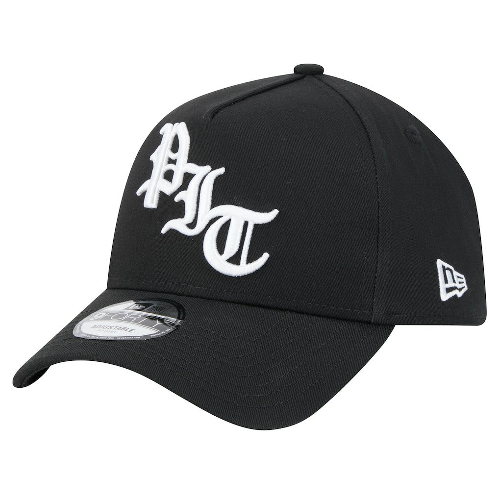 Pittsburgh Steelers New Era Mystic 9FORTY A-Frame Adjustable Hat Black