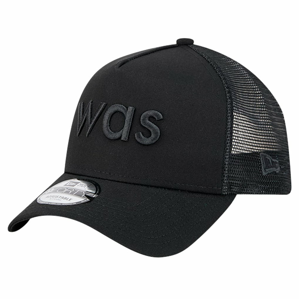 Washington Commanders New Era Domain 9FORTY A-Frame Trucker Adjustable Hat Black