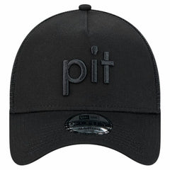 Pittsburgh Steelers New Era Domain 9FORTY A-Frame Trucker Adjustable Hat Black