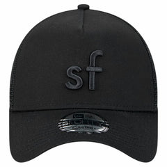 San Francisco 49ers New Era Domain 9FORTY A-Frame Trucker Adjustable Hat Black