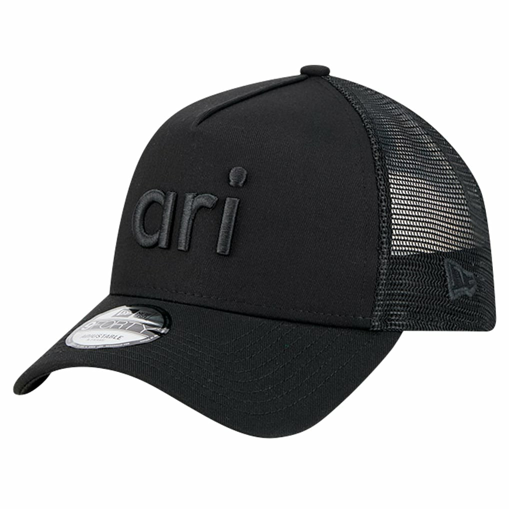 Arizona Cardinals New Era Domain 9FORTY A-Frame Trucker Adjustable Hat Black