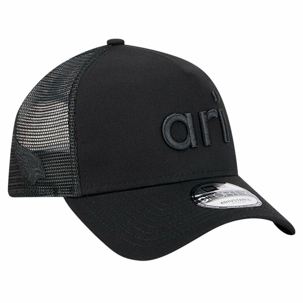 Arizona Cardinals New Era Domain 9FORTY A-Frame Trucker Adjustable Hat Black