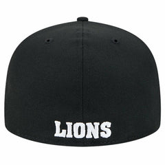 Detroit Lions New Era Omaha Throwback 59FIFTY Fitted Hat Black