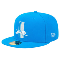 Detroit Lions New Era Omaha Throwback 59FIFTY Fitted Hat Blue