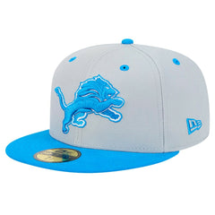 Detroit Lions New Era Flipside Two-Tone 59FIFTY Fitted Hat Gray/Blue