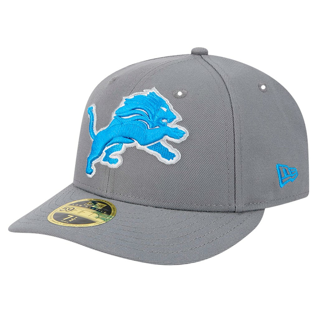 Detroit Lions New Era Omaha Low Profile 59FIFTY Fitted Hat Gray