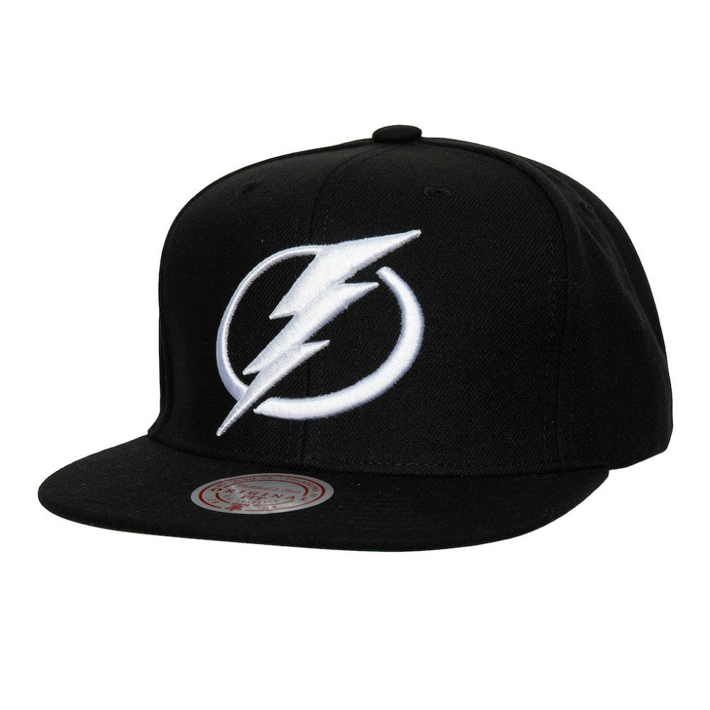 NHL Tampa Bay Lightning Mitchell & Ness Core Top Spot Snapback Hat - Black