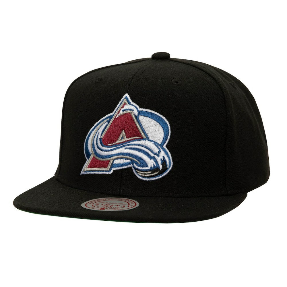 NHL Colorado Avalanche Mitchell & Ness Core Top Spot Snapback Hat - Black