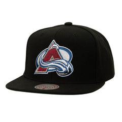 NHL Colorado Avalanche Mitchell & Ness Core Top Spot Snapback Hat - Black