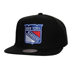 NHL New York Rangers Mitchell & Ness Core Top Spot Snapback Hat - Black