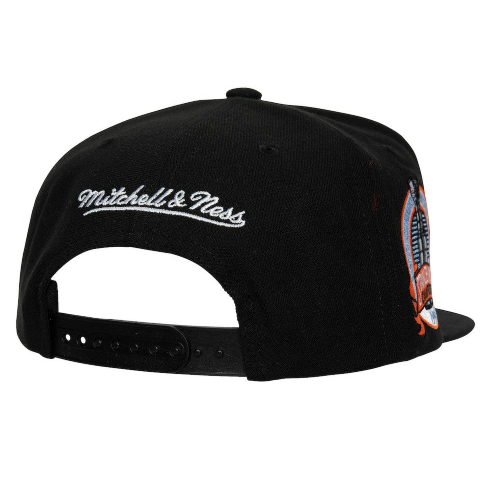 NHL New York Rangers Mitchell & Ness Core Top Spot Snapback Hat - Black