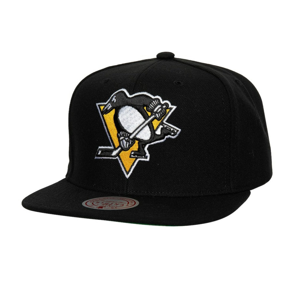 NHL Pittsburgh Penguins Mitchell & Ness Core Top Spot Snapback Hat - Black