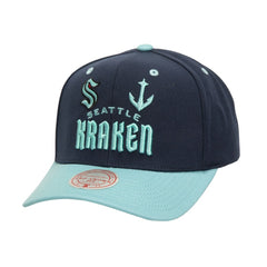 NHL Seattle Kraken Mitchell & Ness All In 2.0 Pro Crown Adjustable Hat - Black