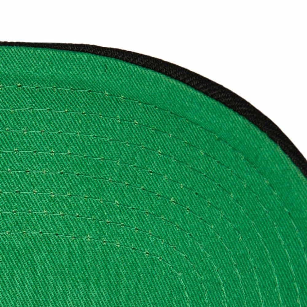 NHL Boston Bruins Mitchell & Ness Soul Strike Neon Logo Pro Crown Adjustable Hat - Black