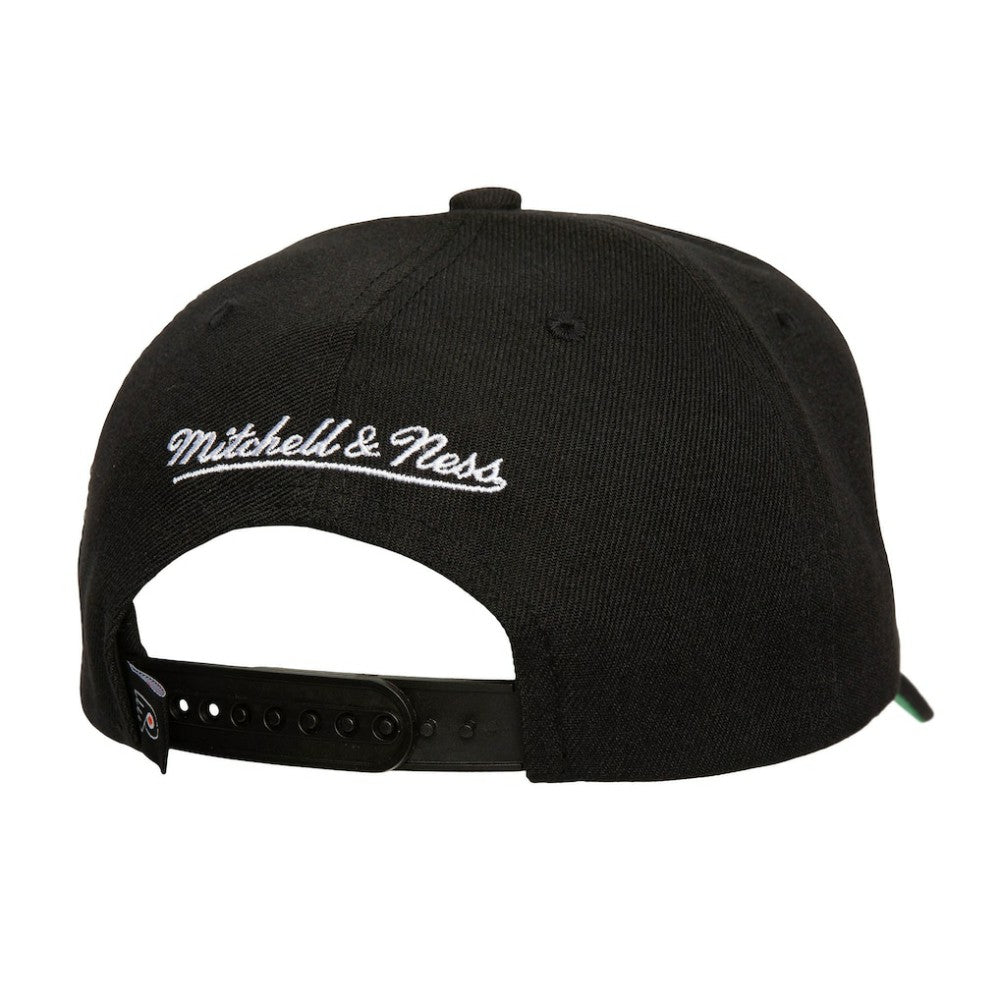 NHL Philadelphia Flyers Mitchell & Ness Soul Strike Neon Logo Pro Crown Adjustable Hat - Black