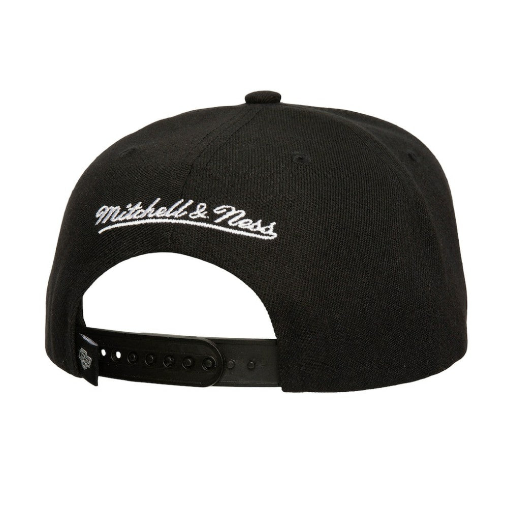 NHL Los Angeles Kings Mitchell & Ness Soul Strike Neon Logo Pro Crown Adjustable Hat - Black