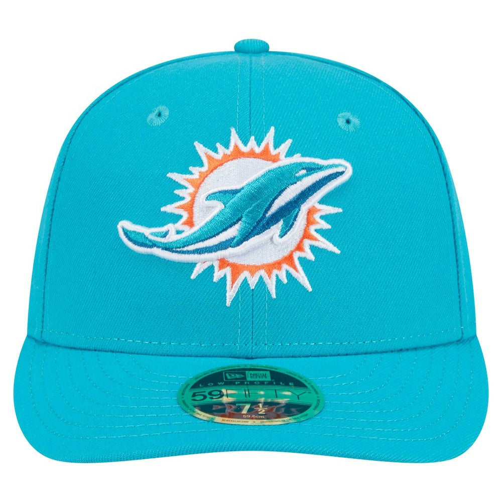 Miami Dolphins New Era Omaha Low Profile 59FIFTY Fitted Hat Aqua