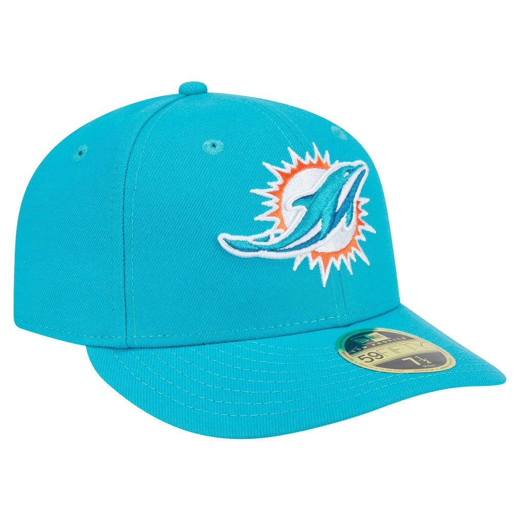 Miami Dolphins New Era Omaha Low Profile 59FIFTY Fitted Hat Aqua