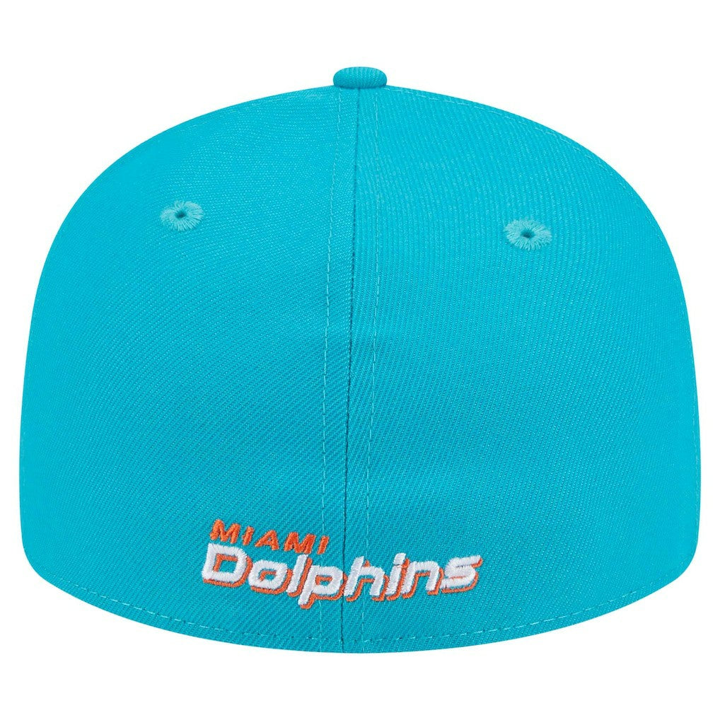 Miami Dolphins New Era Omaha Low Profile 59FIFTY Fitted Hat Aqua