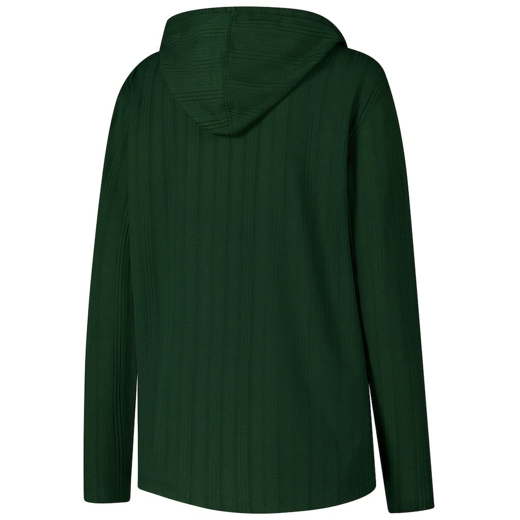Green Bay Packers Antigua Women's Opulent Long Sleeve Hoodie T-Shirt Green