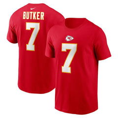 Harrison Butker Kansas City Chiefs Name & Number T-Shirt Red