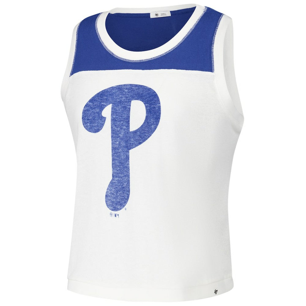 Philadelphia Phillies '47 Women's Premier Zoey Waist Length Tank Top - White Tanks