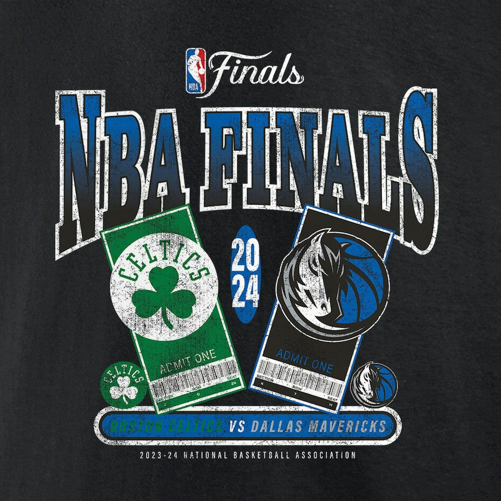 Boston Celtics vs. Dallas Mavericks 2024 NBA Finals Matchup Drive To The Basket T-Shirt Black