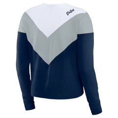 Dallas Cowboys WEAR by Erin Andrews Women's Plus Size Chevron Tri-Blend Long Sleeve T-Shirt Navy