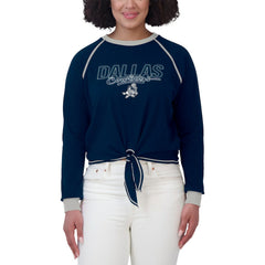 Dallas Cowboys WEAR by Erin Andrews Women's Tie-Front Long Sleeve T-Shirt Navy
