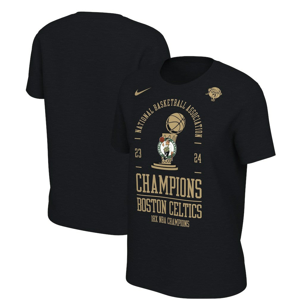 Boston Celtics Women's 18-Time NBA Finals Champions Locker Room T-Shirt Black