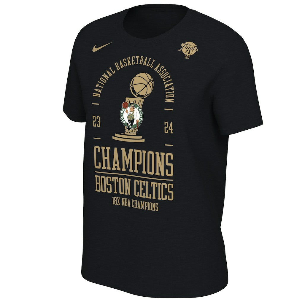 Boston Celtics Women's 18-Time NBA Finals Champions Locker Room T-Shirt Black