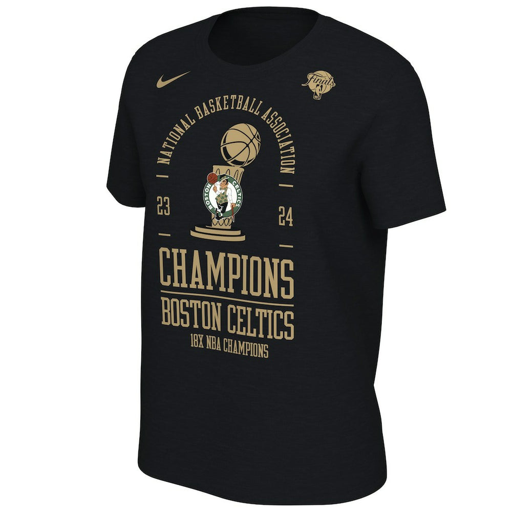 Boston Celtics Women's 18-Time NBA Finals Champions Locker Room T-Shirt Black