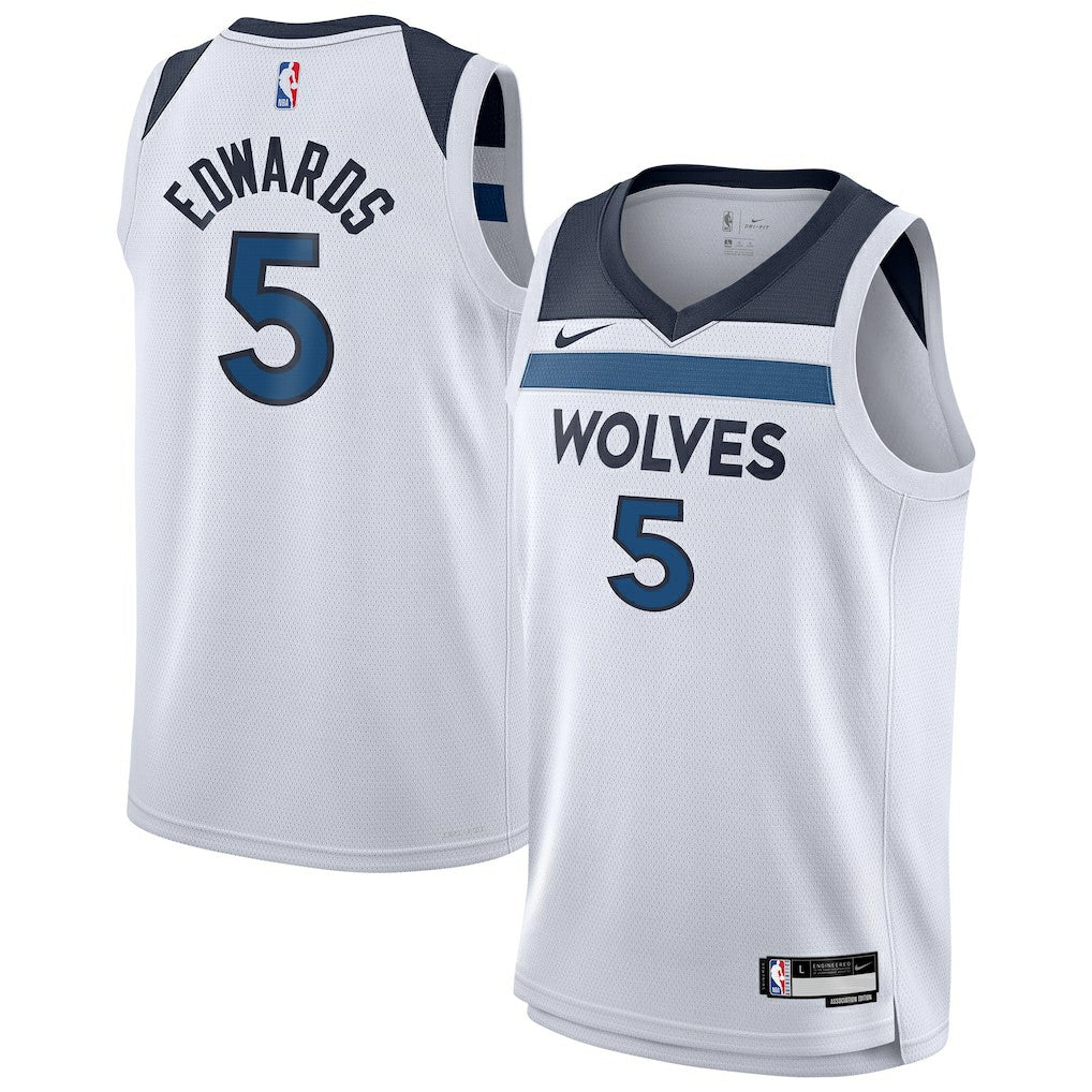 Anthony Edwards Minnesota Timberwolves Youth Swingman Jersey Association Edition White