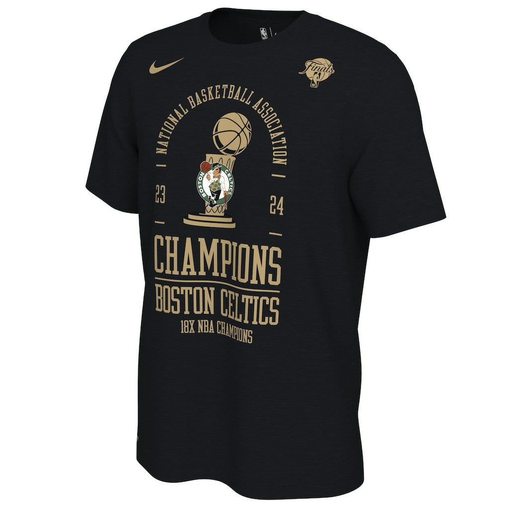 Boston Celtics 18-Time NBA Finals Champions Big & Tall Locker Room T-Shirt Black