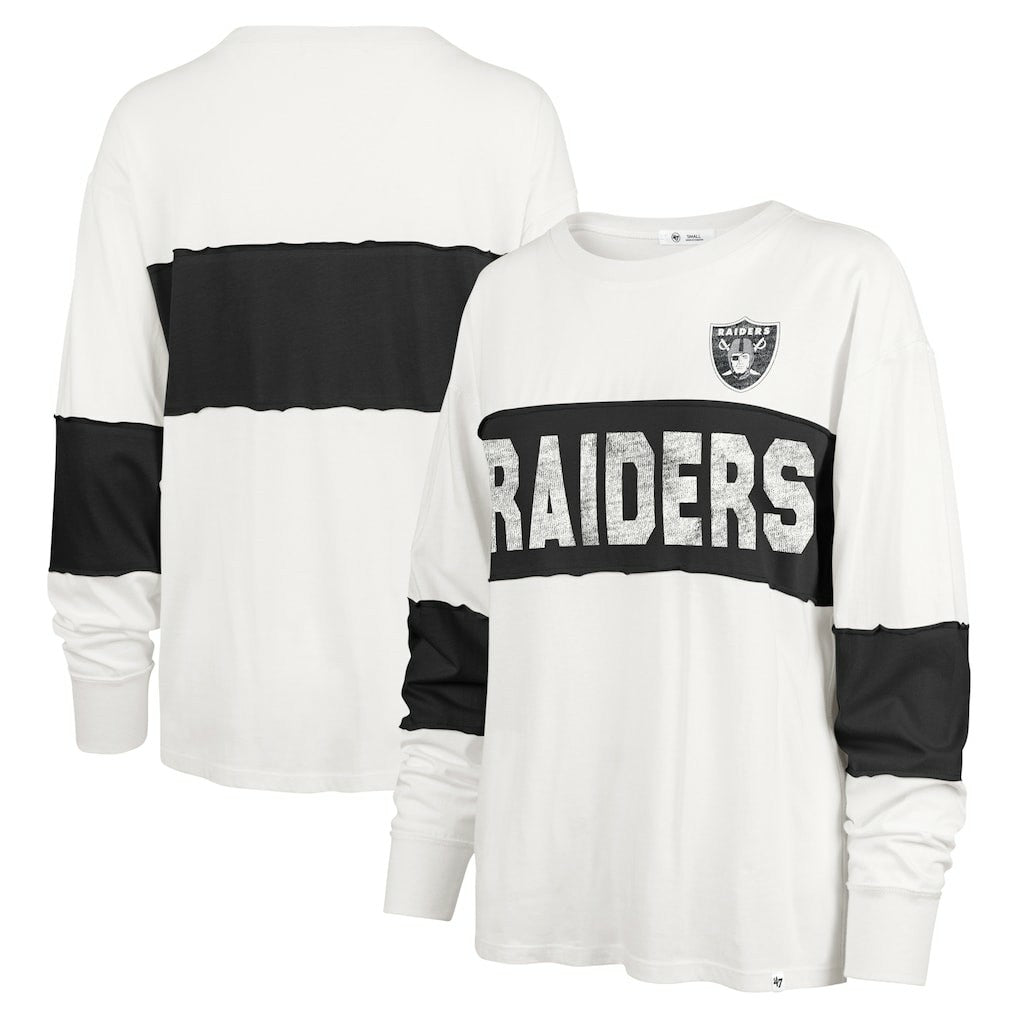 Las Vegas Raiders '47 Women's Clubhouse Pride Taylor Long Sleeve T-Shirt Cream