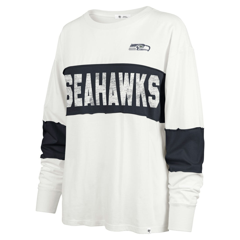 Seattle Seahawks '47 Women's Clubhouse Pride Taylor Long Sleeve T-Shirt Cream