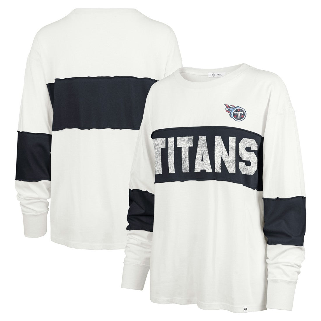 Tennessee Titans '47 Women's Clubhouse Pride Taylor Long Sleeve T-Shirt Cream