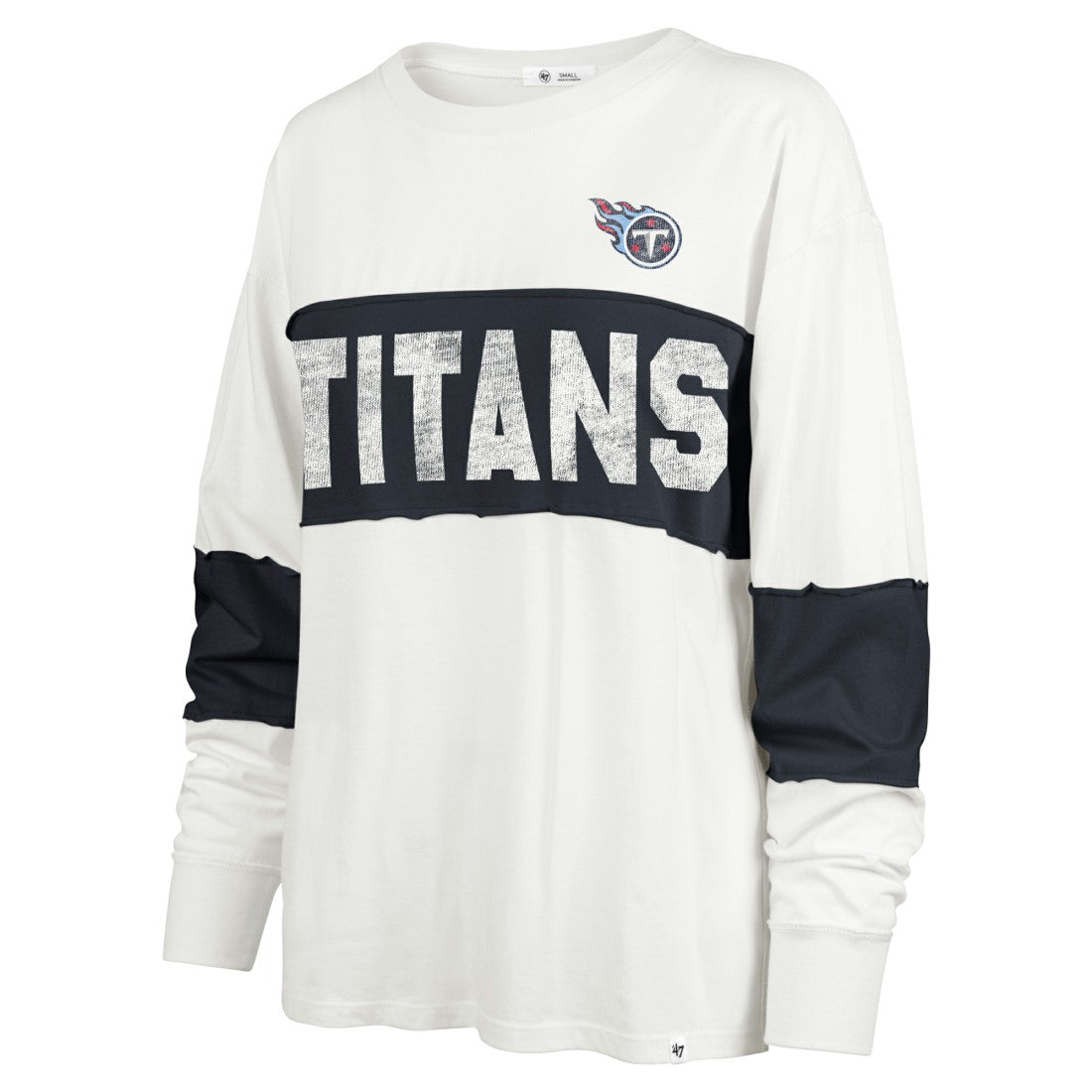 Tennessee Titans '47 Women's Clubhouse Pride Taylor Long Sleeve T-Shirt Cream