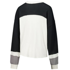 Jacksonville Jaguars '47 Women's Double Header Curve Raglan Long Sleeve Crop Top Cream