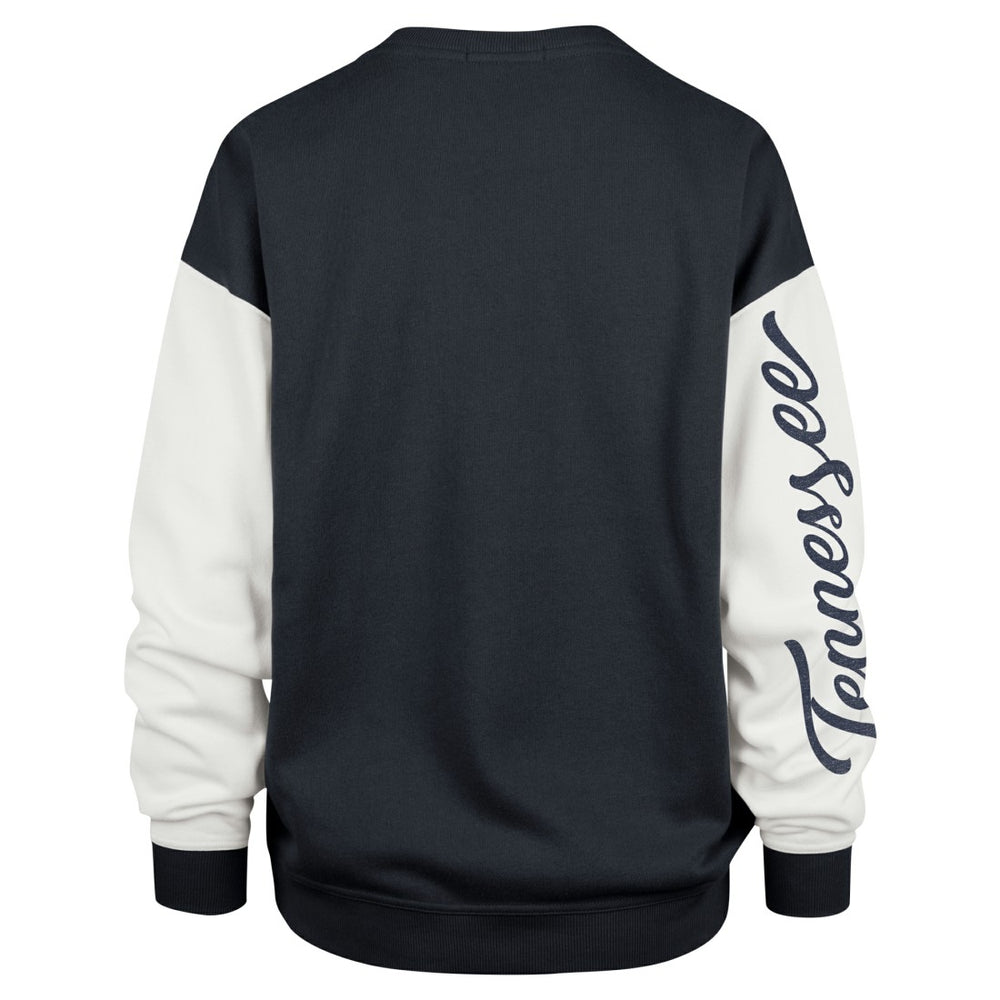 Tennessee Titans '47 Women's Double Header Rise Andie Pullover Sweatshirt Navy