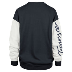 Tennessee Titans '47 Women's Double Header Rise Andie Pullover Sweatshirt Navy