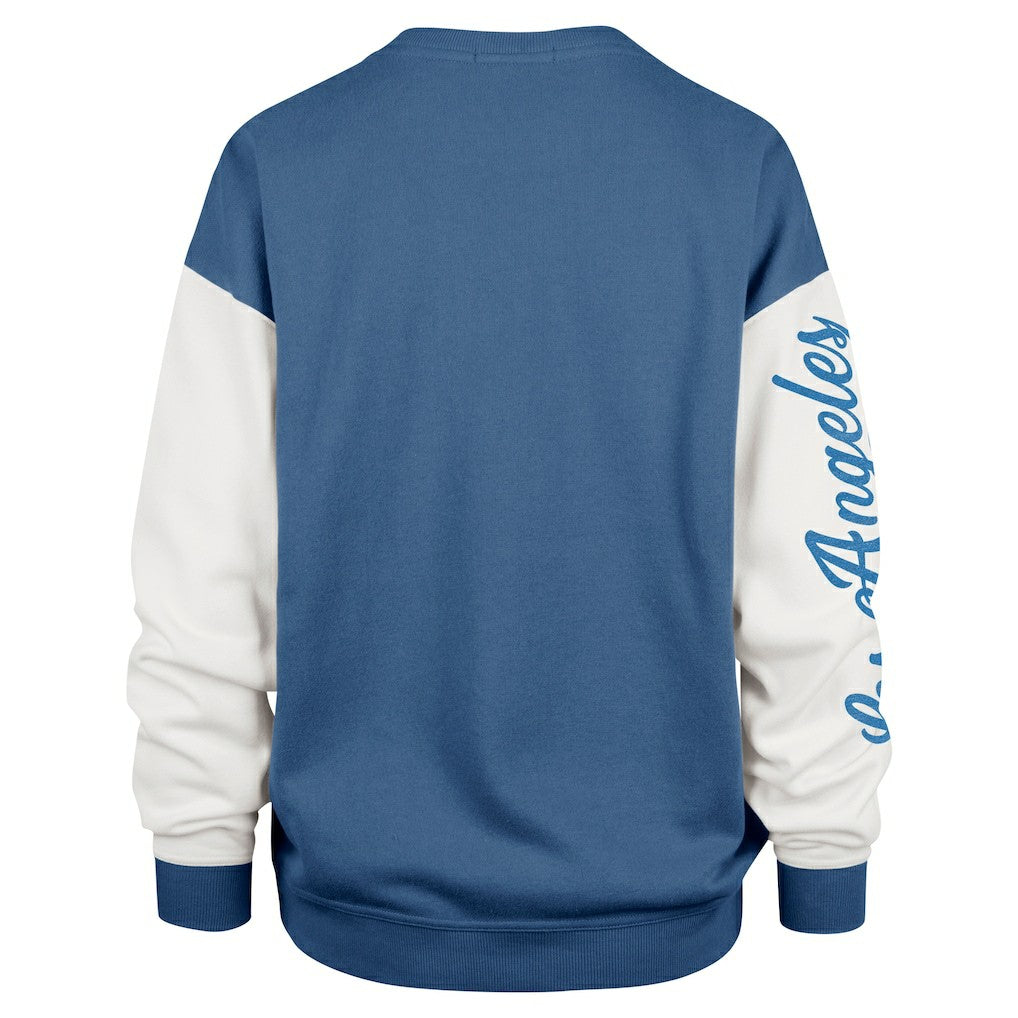 Los Angeles Chargers '47 Women's Double Header Rise Andie Pullover Sweatshirt Powder Blue